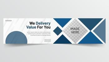 Social media template Linkedin banner cover design on isolated background vector