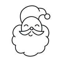 Santa claus christmas character doodle illustration vector