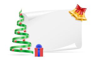 fondo de ilustración de vector de banner de plantilla de tarjeta de navidad