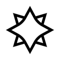 Star icon or logo in line style. Simple symbol on a white background. Vector outline pictogram for infographic, web design and app development.