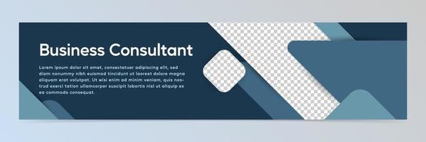 Modern abstract linkedin banner template vector