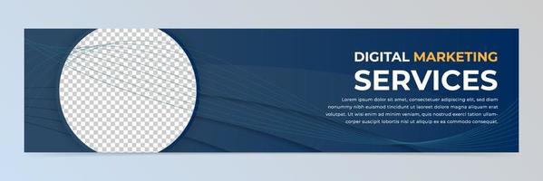 Modern abstract linkedin banner template vector