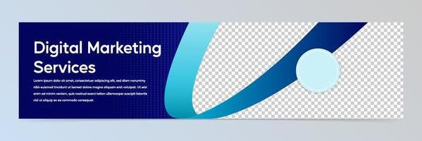 Plantilla de banner de Linkedin abstracto moderno vector