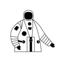 ilustración vectorial de un astronauta en un traje espacial. profesión. vector