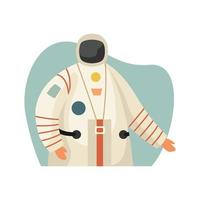 ilustración vectorial de un astronauta en un traje espacial. profesión. vector