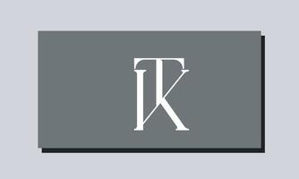 Alphabet letters Initials monogram logo TK, KT, T and K vector