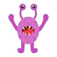 Cute funny monster. Vector illustration.