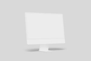 Realistic blank desktop illustration for mockup. 3D Render. photo