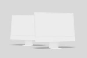 Realistic blank desktop illustration for mockup. 3D Render. photo