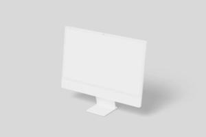 Realistic blank desktop illustration for mockup. 3D Render. photo