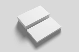 ilustración de tarjeta vertical en blanco realista para maqueta. procesamiento 3d foto