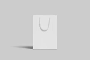 Realistic blank paperbag illustration for mockup. 3D Render. photo