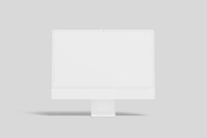 Realistic blank desktop illustration for mockup. 3D Render. photo