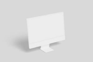 Realistic blank desktop illustration for mockup. 3D Render. photo