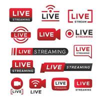 Set of Live Streaming Icon vector