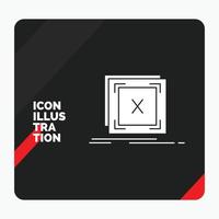 Red and Black Creative presentation Background for error. application. message. problem. server Glyph Icon vector