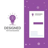 Business Logo for Finance. financial. idea. money. startup. Vertical Purple Business .Visiting Card template. Creative background vector illustration