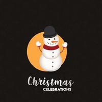 Christmas card design with elegant design and dark background vector