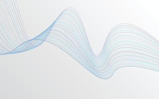 Colorful shiny wave with lines. Curved wavy line. smooth stripe. Design element vector