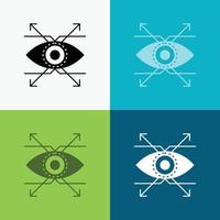 Business. eye. look. vision Icon Over Various Background. glyph style design. designed for web and app. Eps 10 vector illustration