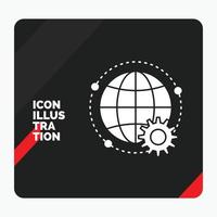 Red and Black Creative presentation Background for connected. online. world. globe. multiplayer Glyph Icon vector