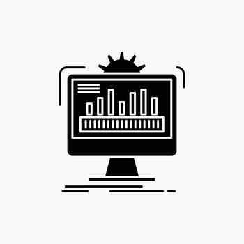 dashboard. admin. monitor. monitoring. processing Glyph Icon. Vector isolated illustration