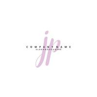 JP Initial handwriting and signature logo design with circle. Beautiful design handwritten logo for fashion, team, wedding, luxury logo. vector