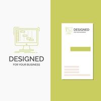 Business Logo for Ableton. application. daw. digital. sequencer. Vertical Green Business .Visiting Card template. Creative background vector illustration