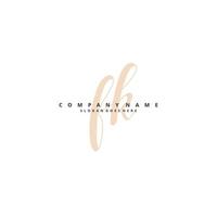 FK Initial handwriting and signature logo design with circle. Beautiful design handwritten logo for fashion, team, wedding, luxury logo. vector