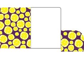 Map Folder Design with slice of lemon pattern themeMap Folder Design with  pattern theme photo