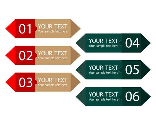 banner with numbers and text on white background