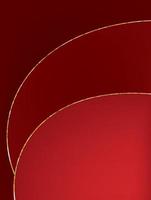 Luxury abstract red background with golden lines vector