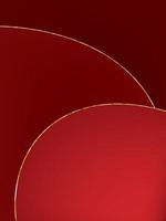 Luxury abstract red background with golden lines vector