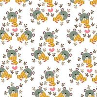 Seamless pattern with cute mouse animal perfect for wrapping paper vector