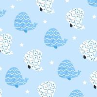 Seamless pattern with cute dolphins perfect for wrapping paper vector