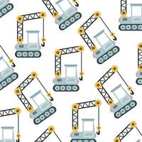 Seamless pattern with construction car perfect for wrapping paper vector