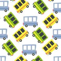 Seamless pattern with bus perfect for wrapping paper vector