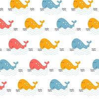 Seamless pattern with cute dolphins perfect for wrapping paper vector