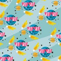 Seamless pattern with globes perfect for wrapping paper vector