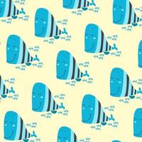 Seamless pattern with cute dolphins perfect for wrapping paper vector