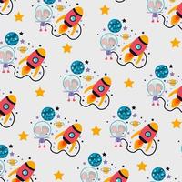 Seamless pattern with cute little mouse animal perfect for wrapping paper vector