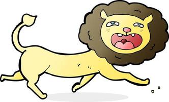 doodle character cartoon lion vector