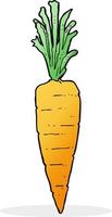 doodle cartoon carrot vector