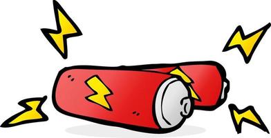 doodle cartoon batteries vector