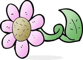 doodle cartoon flower vector