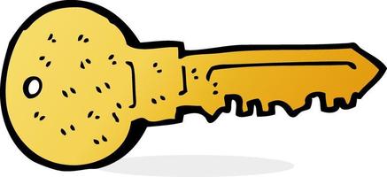 doodle cartoon key vector