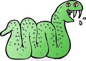 doodle character cartoon snake vector