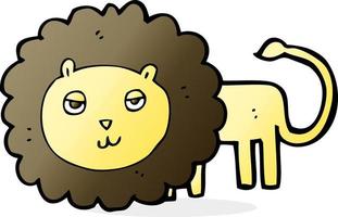 doodle character cartoon lion vector