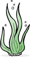 doodle cartoon seaweed vector