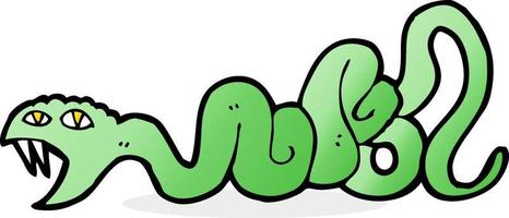 doodle character cartoon snake vector